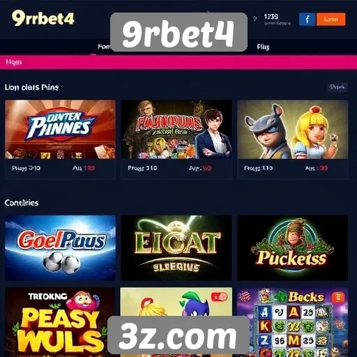 Oferta de jogos diversificada no 9rbet4